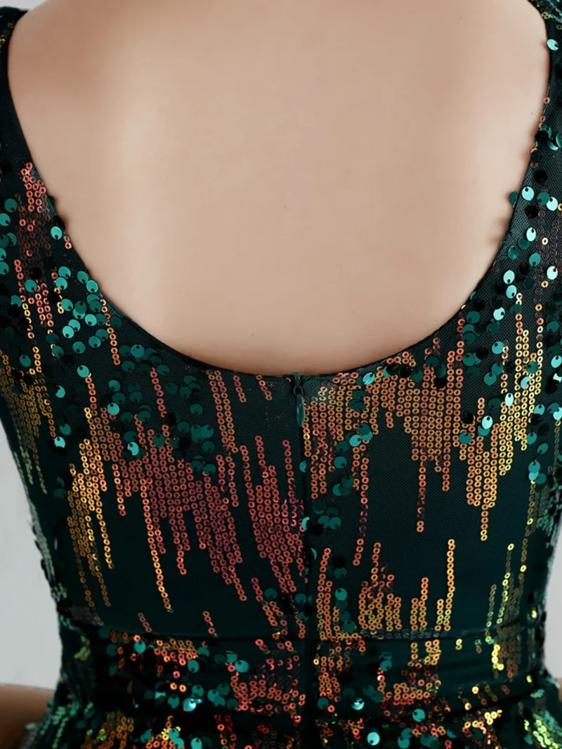 Sexy Vintage Black Sequin Summer Dress - Image 8