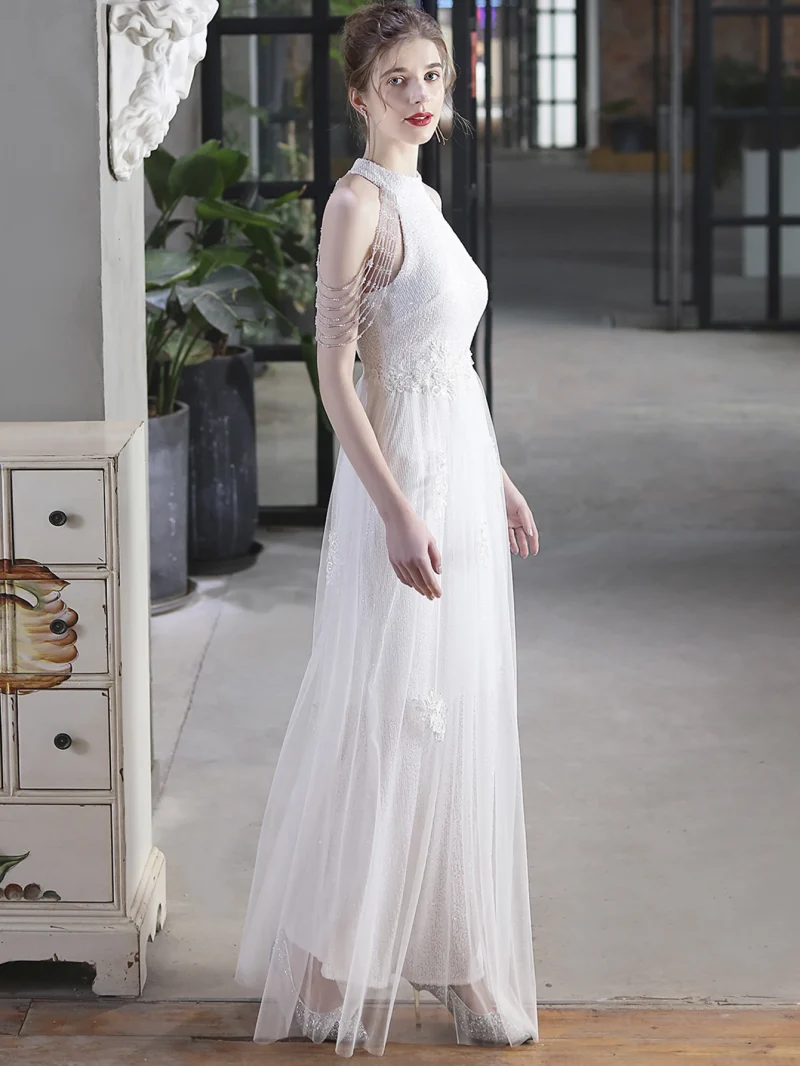 Luxury Backless Black Maxi Dress - Image 11