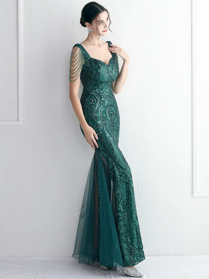 Mesh Sequin Summer Dress Women