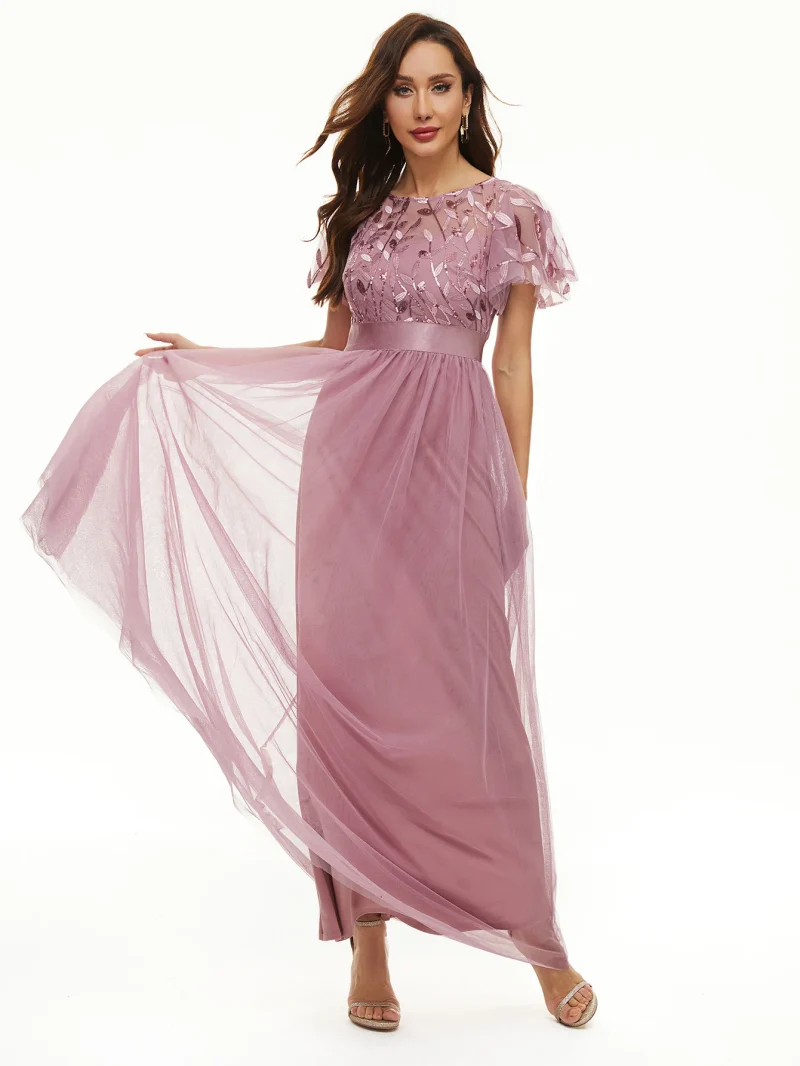 Elegant Mesh Maxi for Parties , Evening