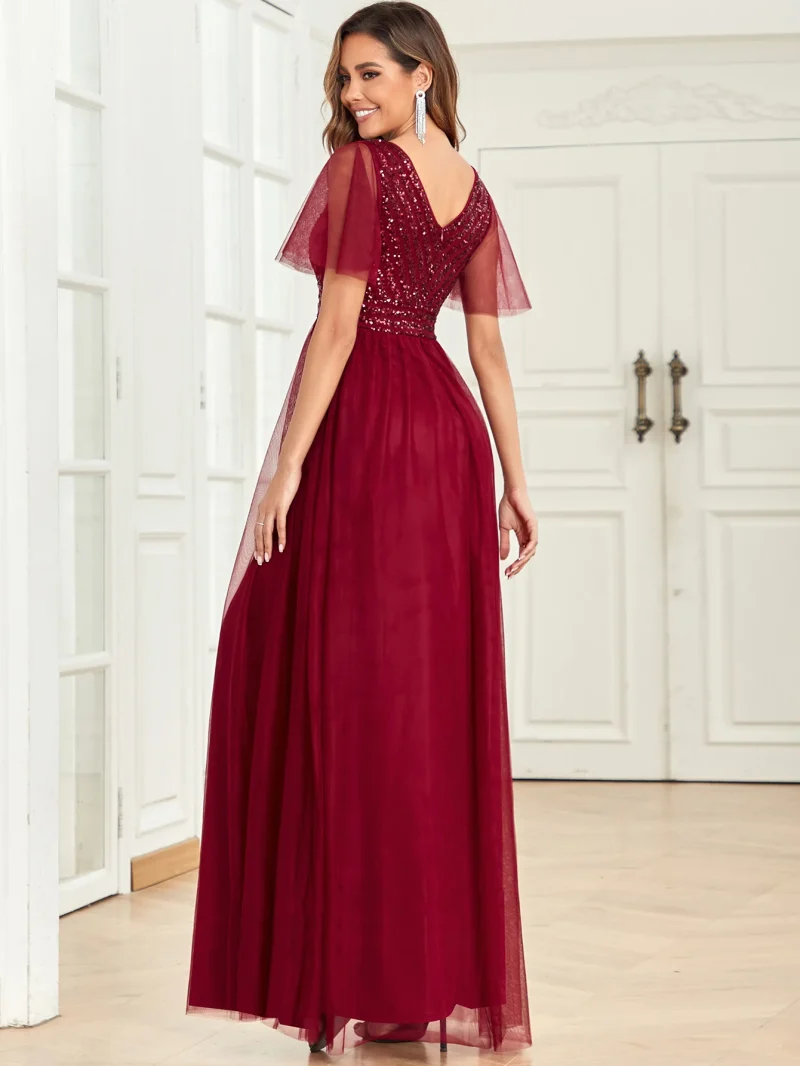 Dazzling Backless Sequin Maxi Dress - Image 6
