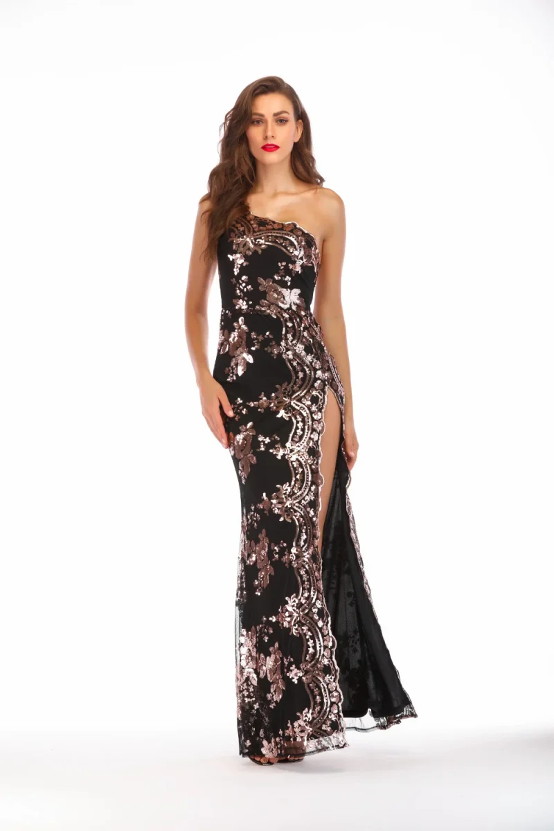 Sexy Off-Shoulder Sequin Maxi Dress Women - Image 6