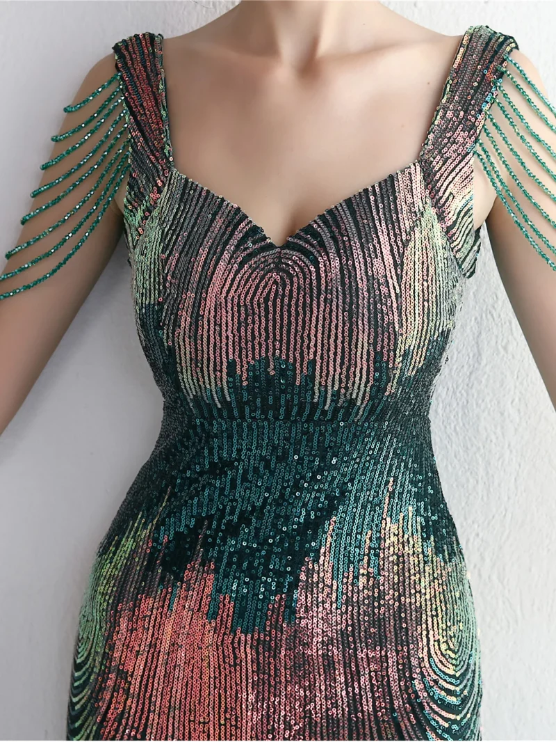 Sexy Backless Maxi Sequin Summer Dress - Image 22