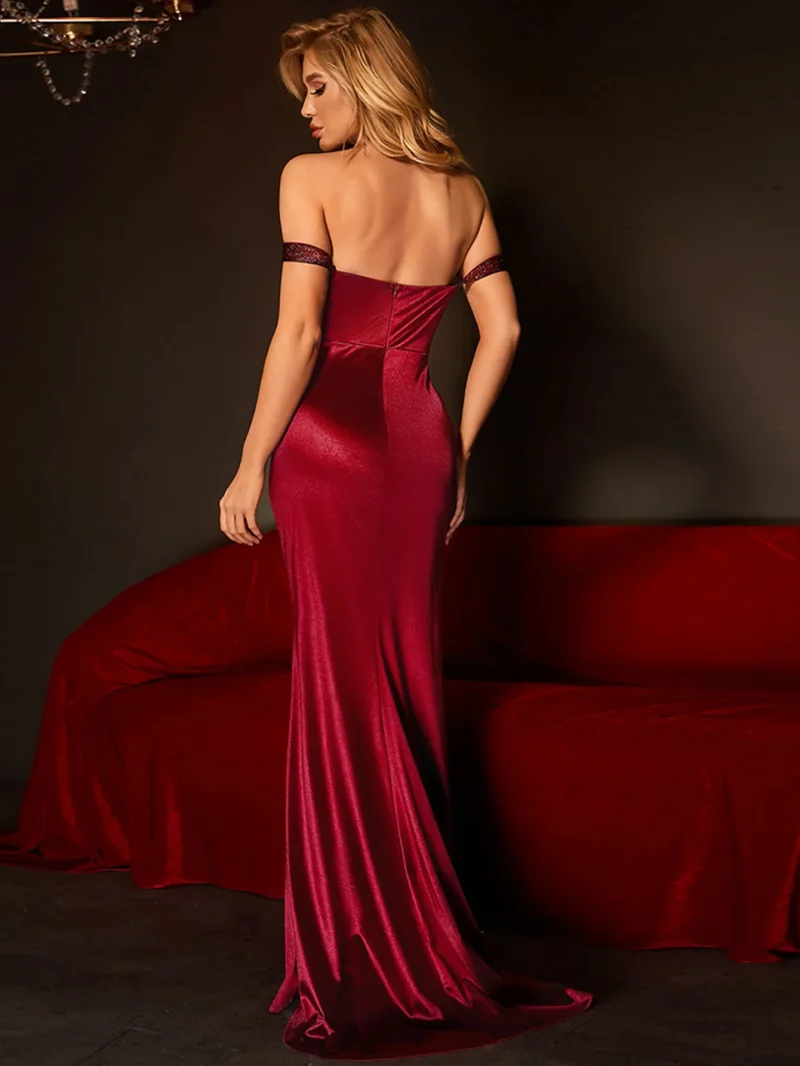 Sexy Backless Satin Summer Maxi Dress Women Elegant - Image 12