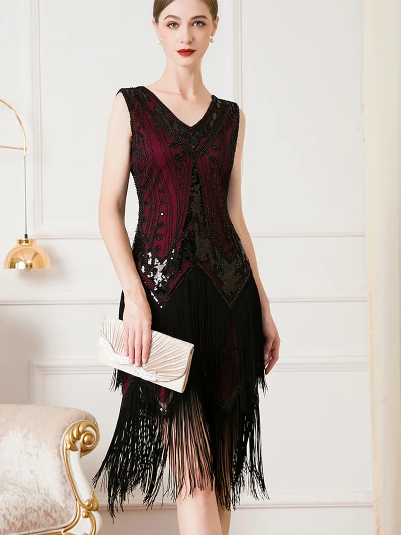 Sexy Vintage Backless Sequin Maxi Dress - Image 8