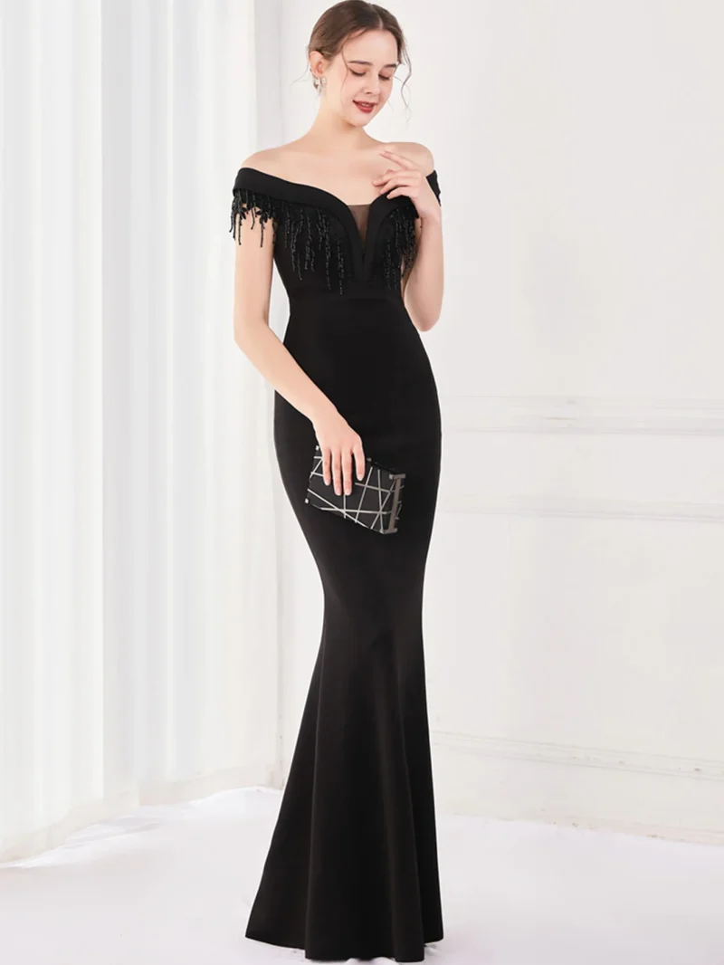 Sexy Rhinestone Long Evening Dress - Image 11