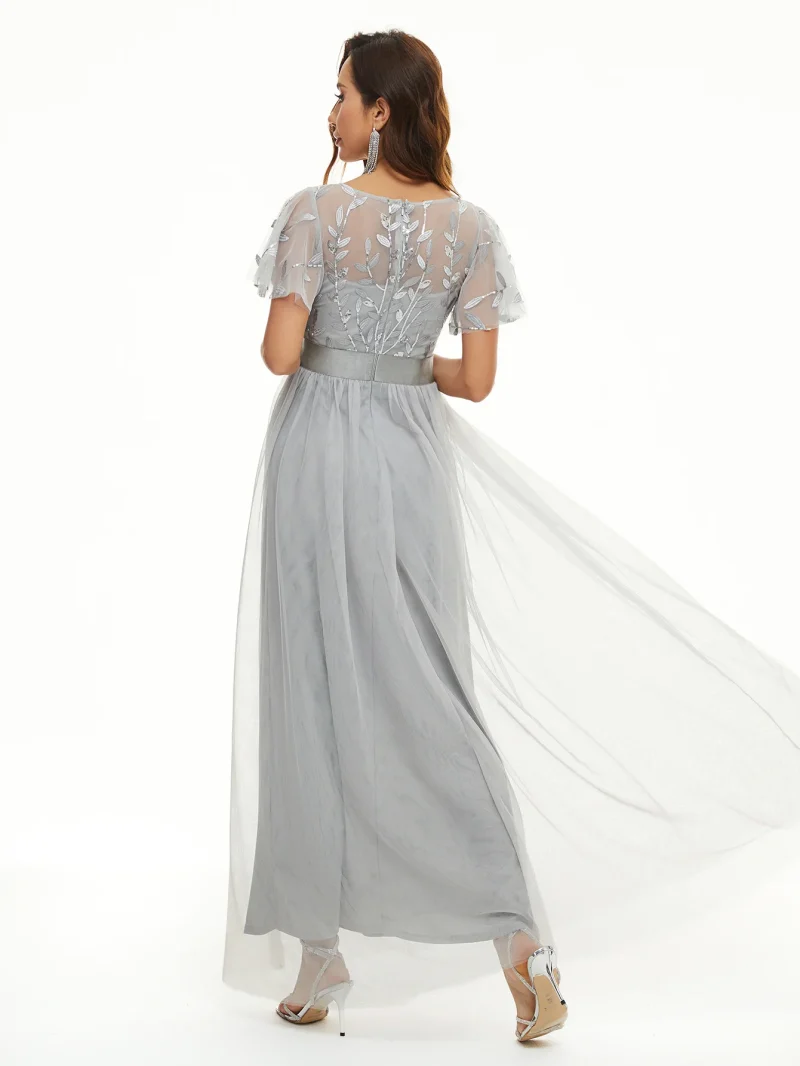 Elegant Mesh Maxi for Parties , Evening - Image 7