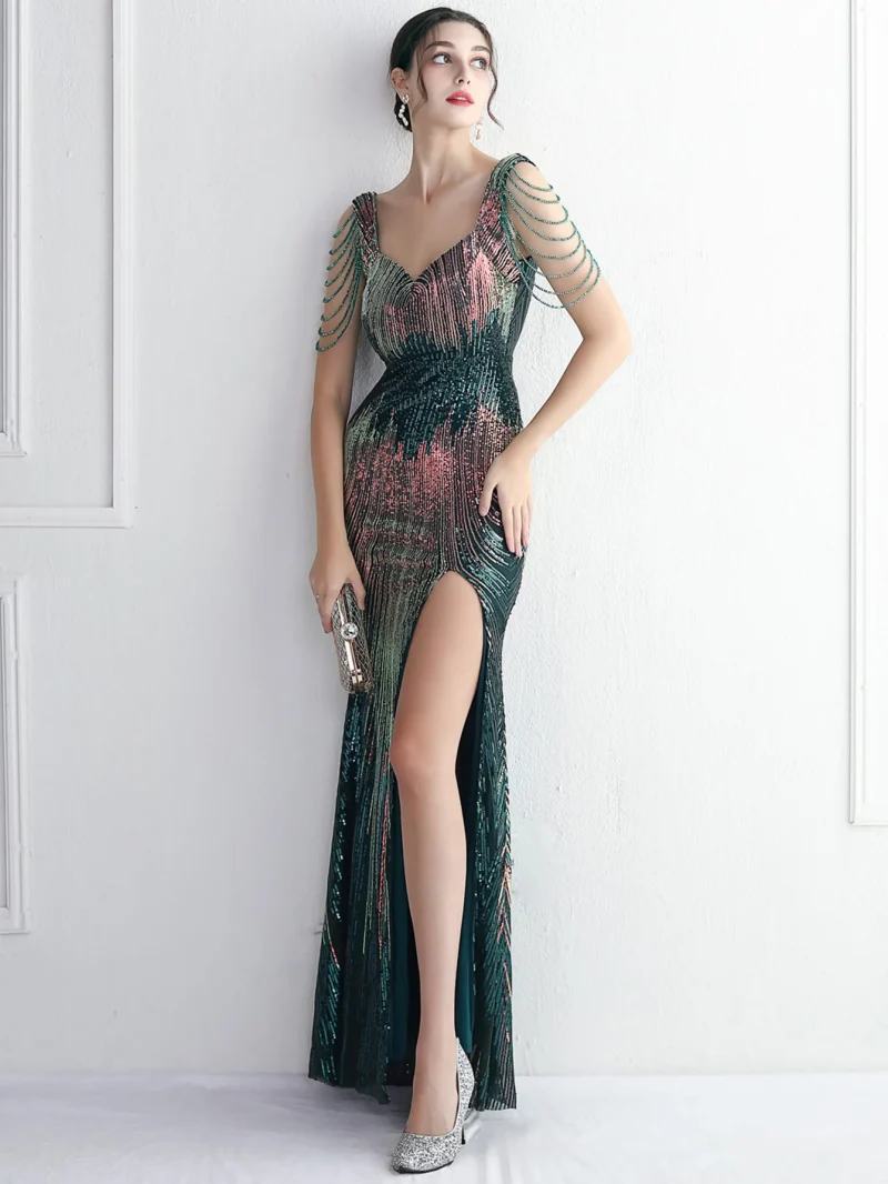 Sexy Backless Maxi Sequin Summer Dress - Image 18