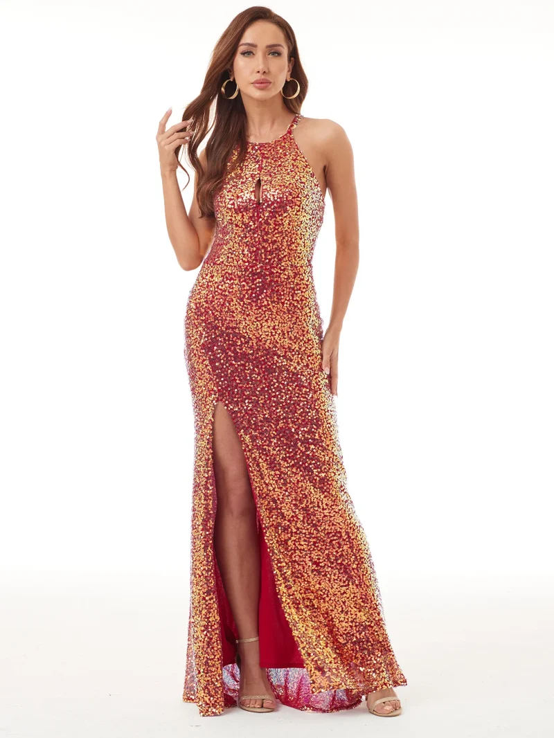 Sparkling Sexy Slip Maxi Dress for Women - Image 7