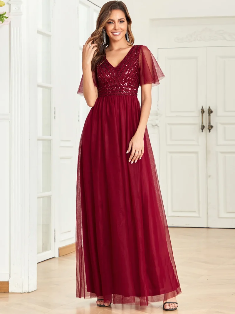 Dazzling Backless Sequin Maxi Dress - Image 3