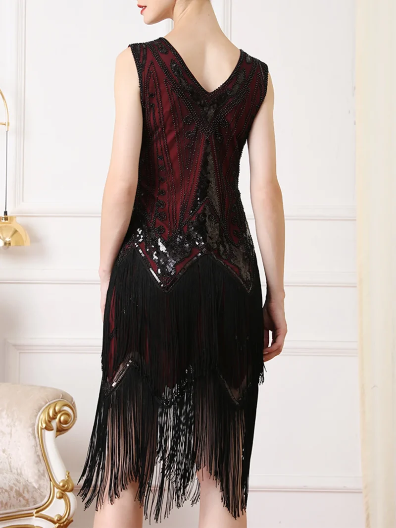 Sexy Vintage Backless Sequin Maxi Dress - Image 9