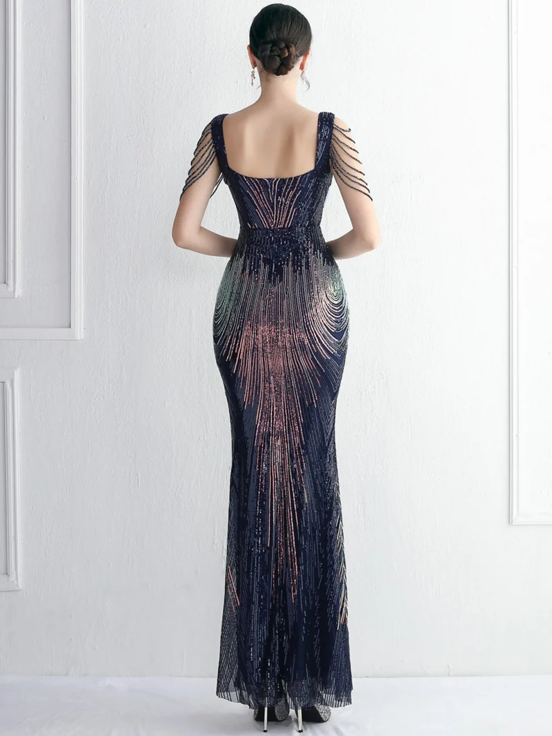 Sexy Backless Maxi Sequin Summer Dress - Image 5