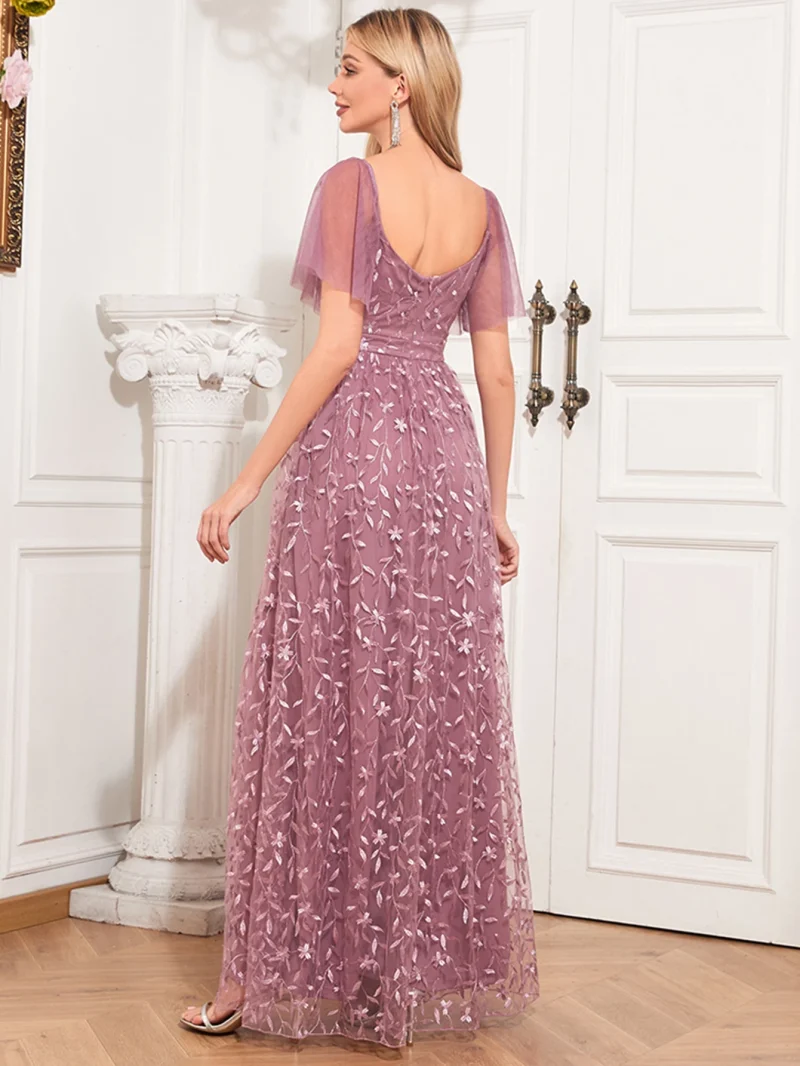 Sexy Sequin Mesh Maxi Dress - Image 2