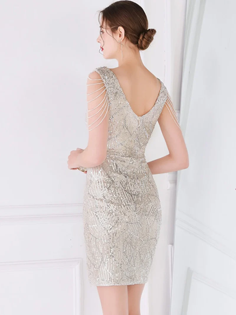 Luxury Backless Midi Dress - Image 4