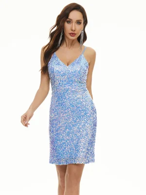 Luxury Birthday Party Dress Sequin Slip Bodycon