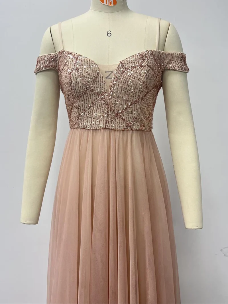 Sparkling Vintage Sequin Gown - Image 6