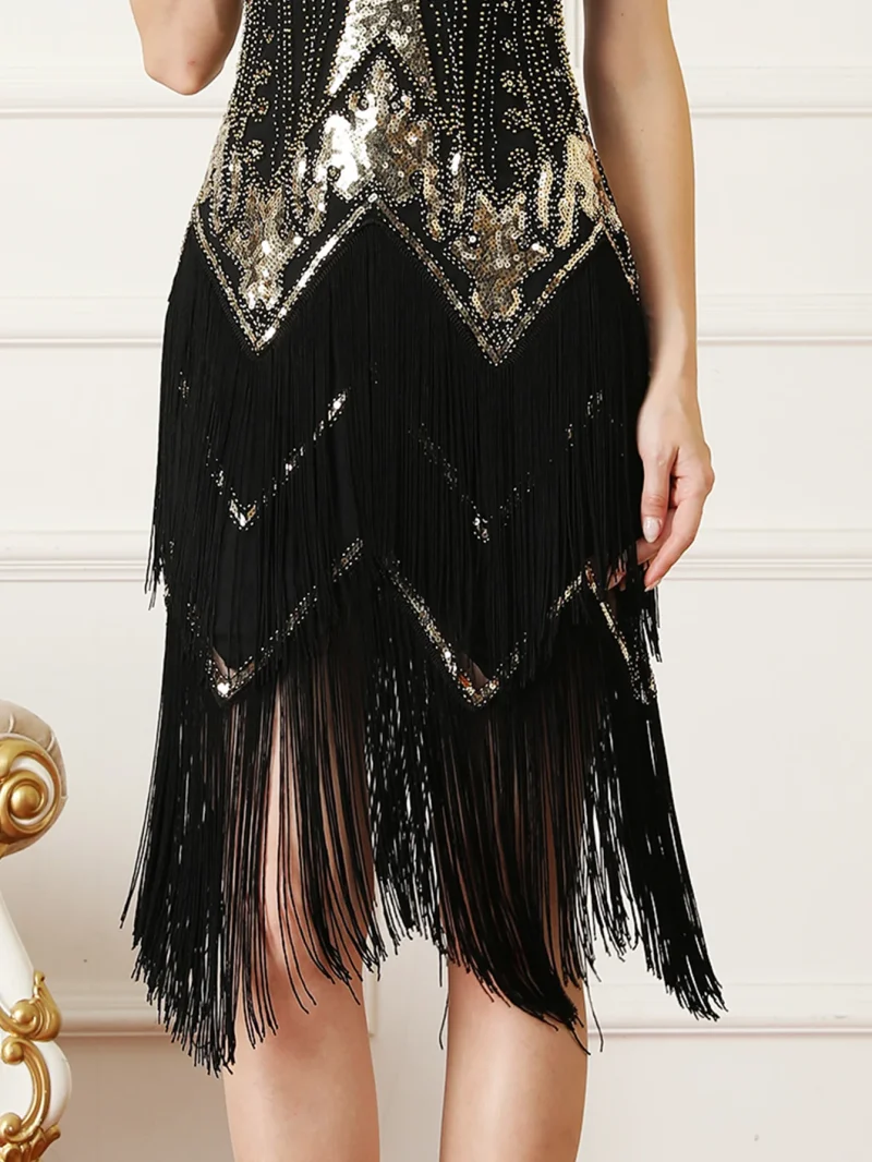 Sexy Vintage Backless Sequin Maxi Dress - Image 6