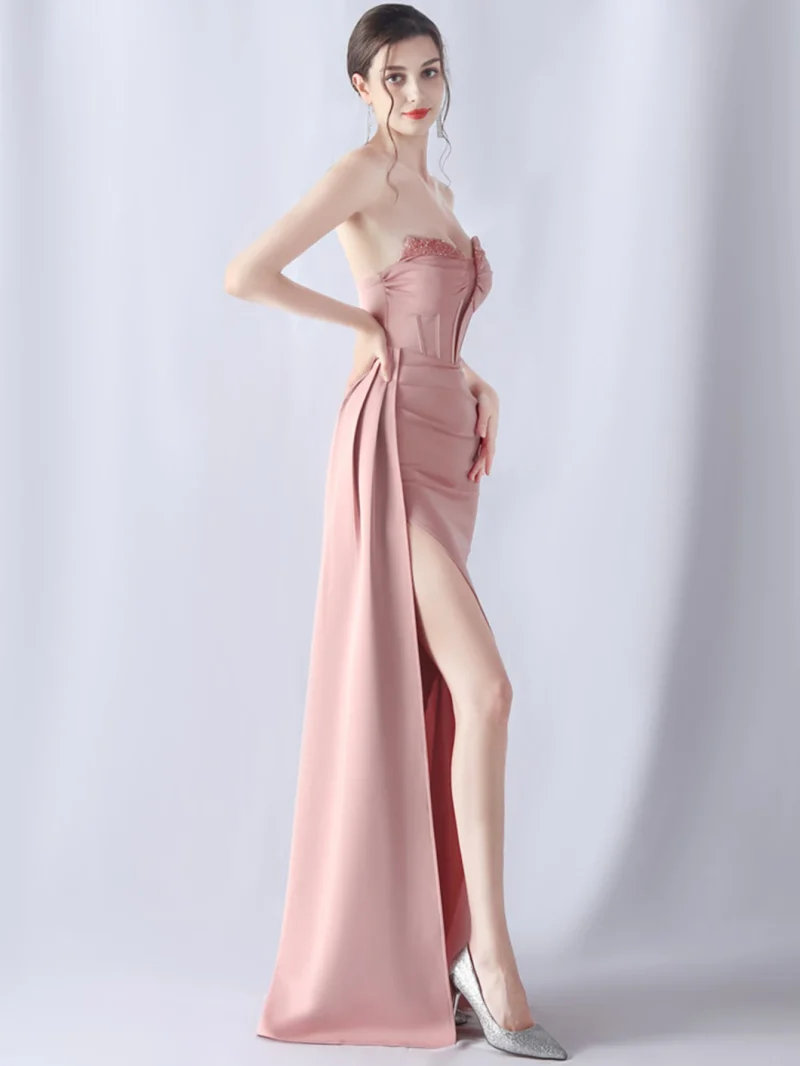 Sexy Backless Black Diamond Maxi Dress - Image 10