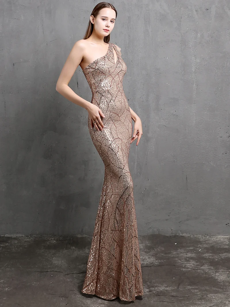 Sexy Backless Sequin Maxi Wedding Dress - Image 7