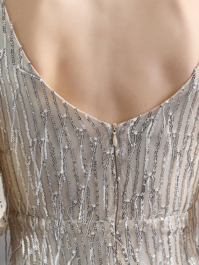 Sexy Backless Sequin Maxi Dress - Image 5