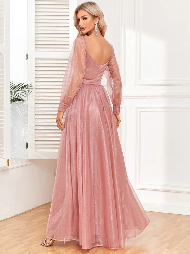 Luxury Shiny Mesh Birthday Party Dress Woman Maxi Summer - Image 6