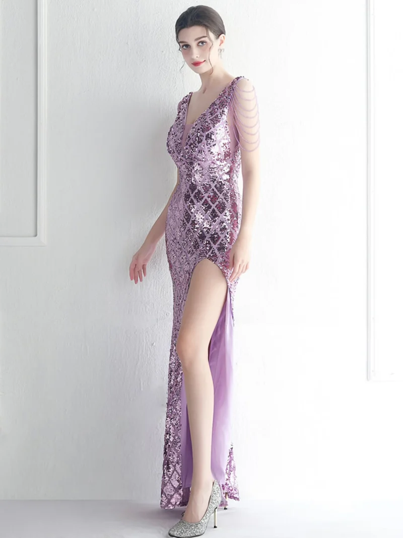 Sexy Sequin Backless Dress - Image 9