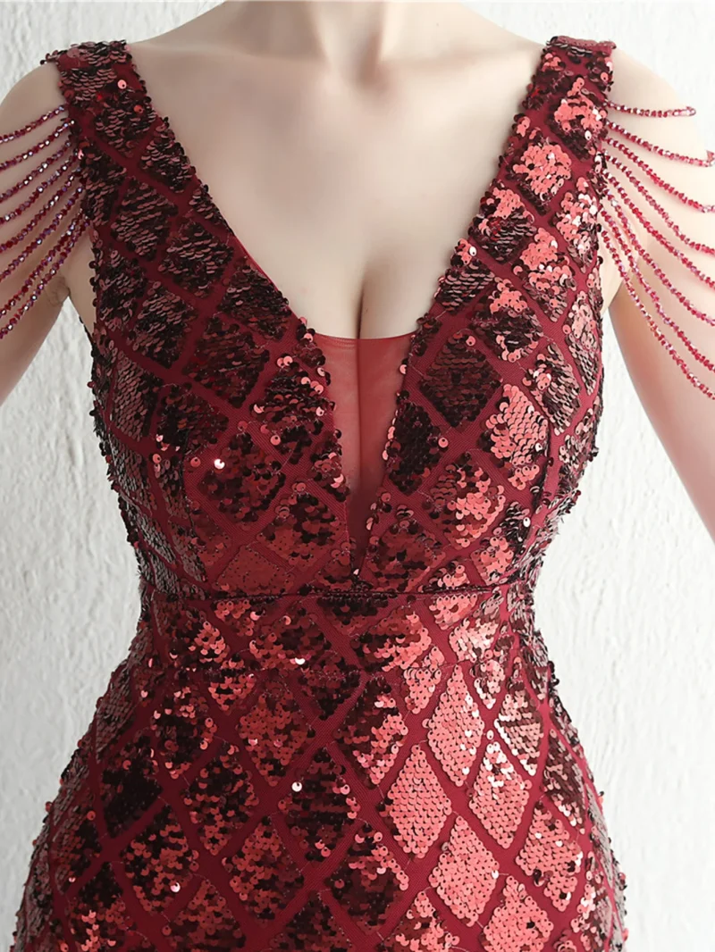 Sexy Sequin Backless Dress - Image 22