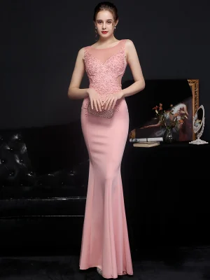 Sparkling Rhinestone Evening Dress