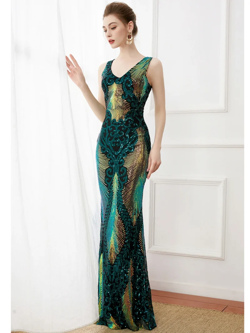 Backless Maxi Sequin Summer Dress Vestidos - Image 5