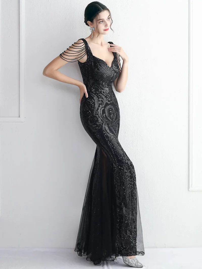 Mesh Sequin Summer Dress Women - Image 3