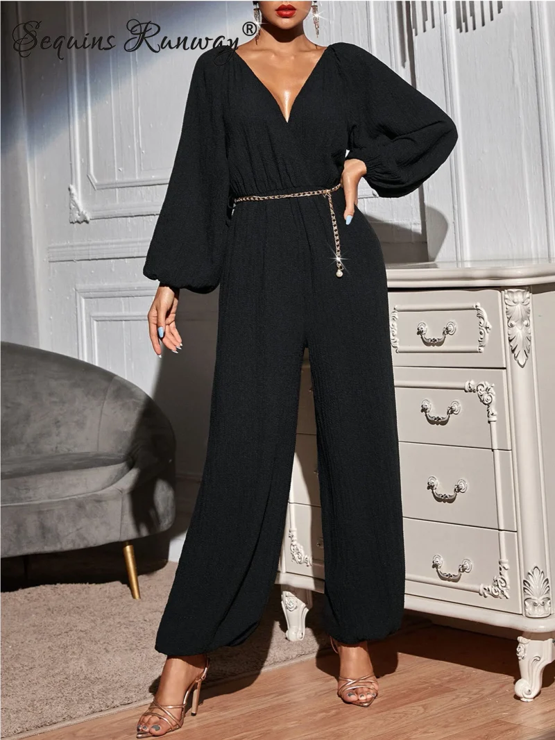 Sexy Black Bodycon Jumpsuit - Image 3