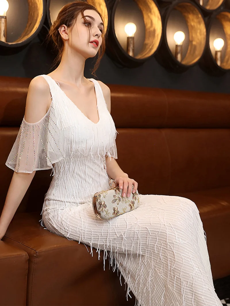 Sexy Backless Sequin Maxi Dress - Image 9