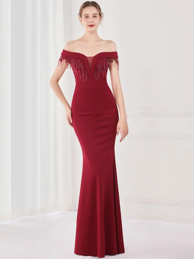 Sexy Rhinestone Long Evening Dress - Image 9