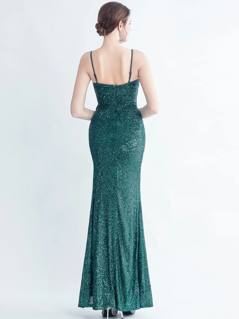 Luxury Backless Sequin Maxi Dress - Image 20