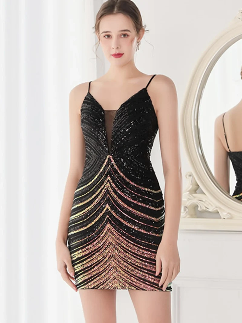 Luxury Backless Black Dress - Image 4