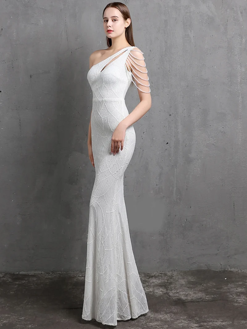 Sexy Backless Sequin Maxi Wedding Dress - Image 5