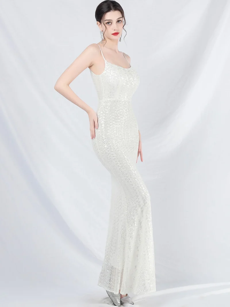 Women’s Sequin Slip Maxi Summer Dress - Image 3