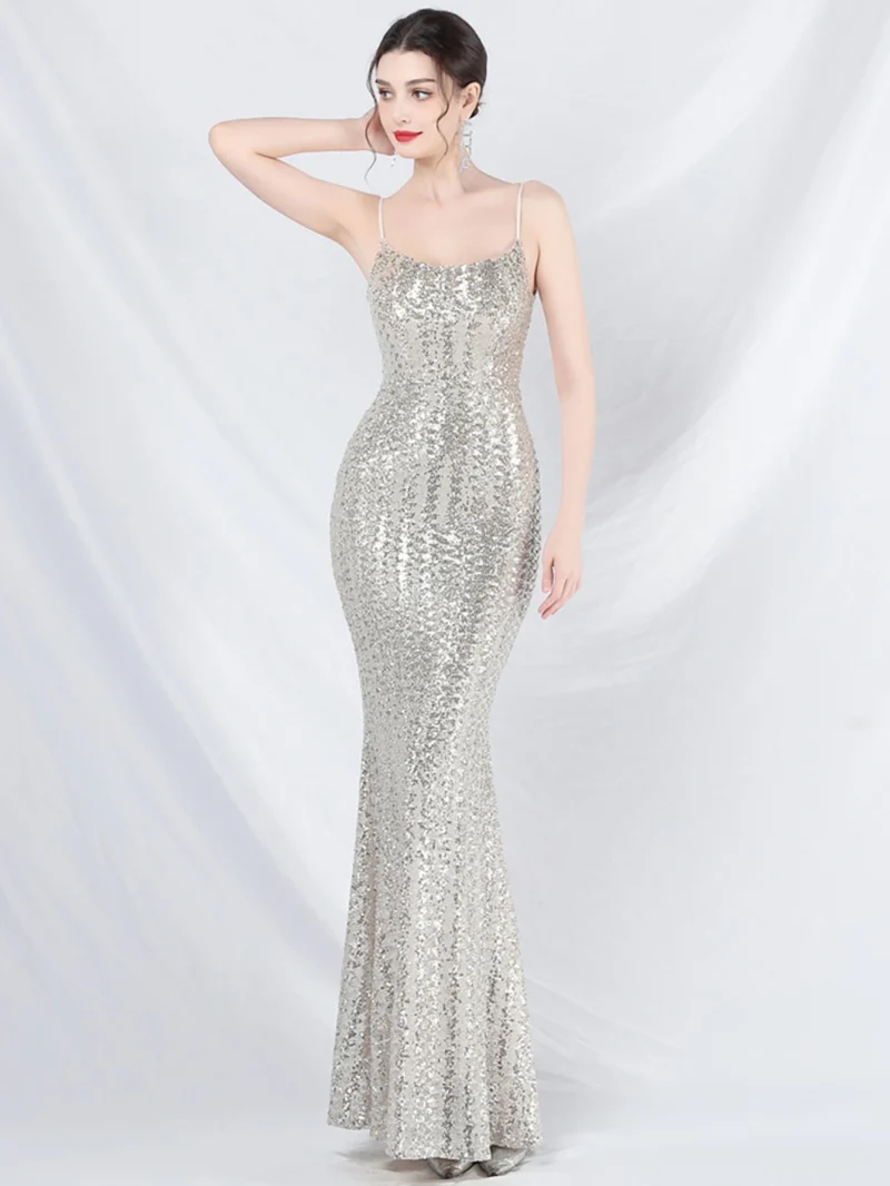 Women’s Sequin Slip Maxi Summer Dress - Image 15