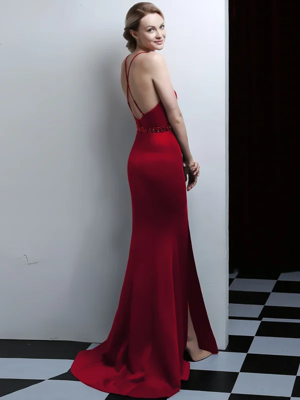 Elegant Summer Backless Slip Evening Dress - Image 5