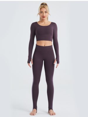 Beauty Back Workout Top & Running Pants – Women’s Two-Piece Yoga Set