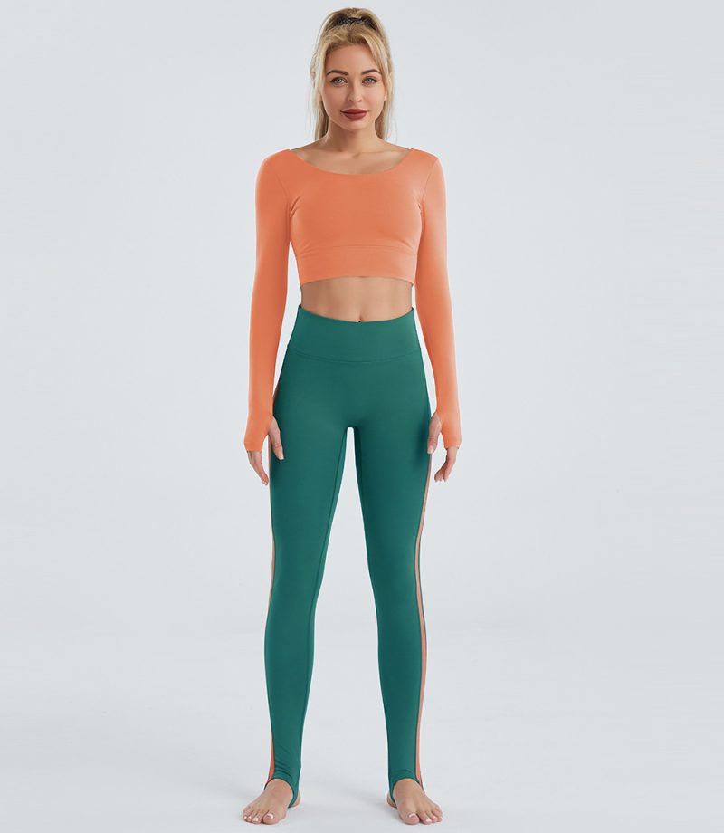 Beauty Back Workout Top & Running Pants - Women's Two-Piece Yoga Set - Image 5