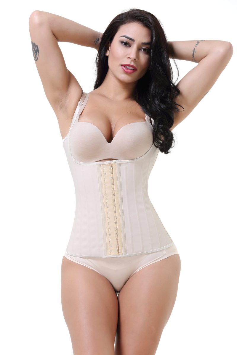 Glossy Latex Zipper Vest – Spaghetti Strap Rubber Corset Waistband - Image 11