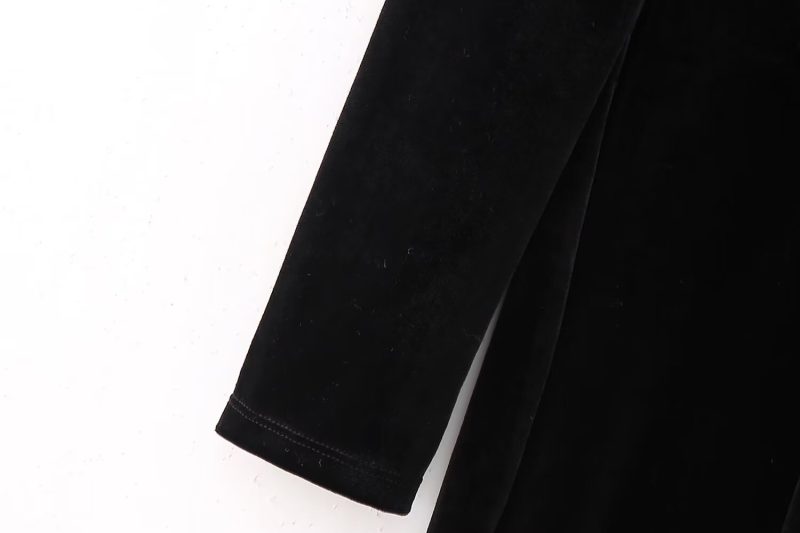 Sexy Velvet Open-Design Midi Dress - Autumn Winter - Image 6