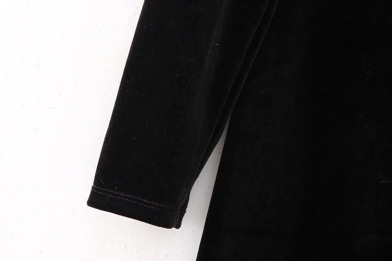 Sexy Velvet Open-Design Midi Dress - Autumn Winter - Image 8
