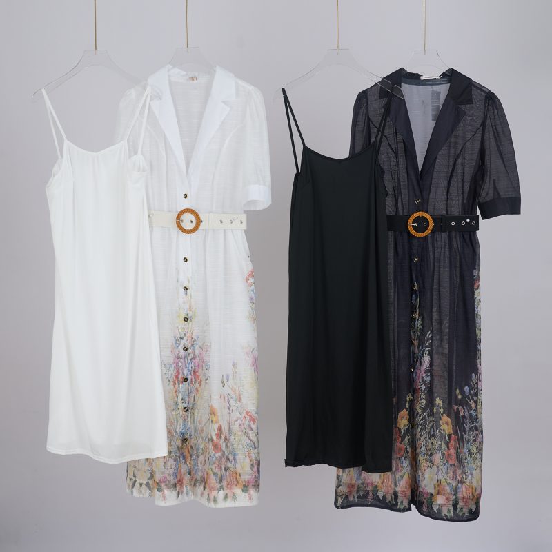 Printed Suit Collar Short Sleeve Dress - Vacation Style - Image 13