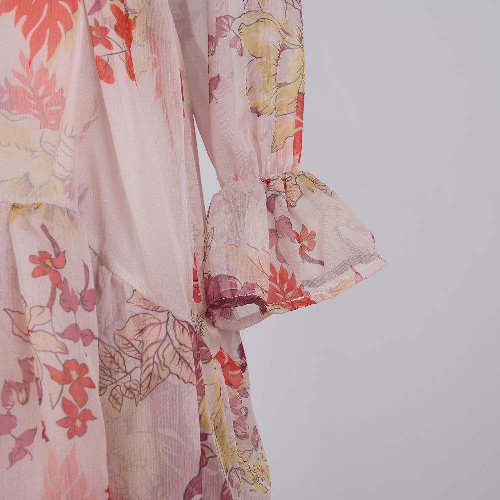 Multi-Layer Irregular Chiffon Lace-Up Two-Piece Dress - Image 6
