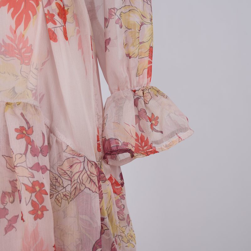 Multi-Layer Irregular Chiffon Lace-Up Two-Piece Dress - Image 6
