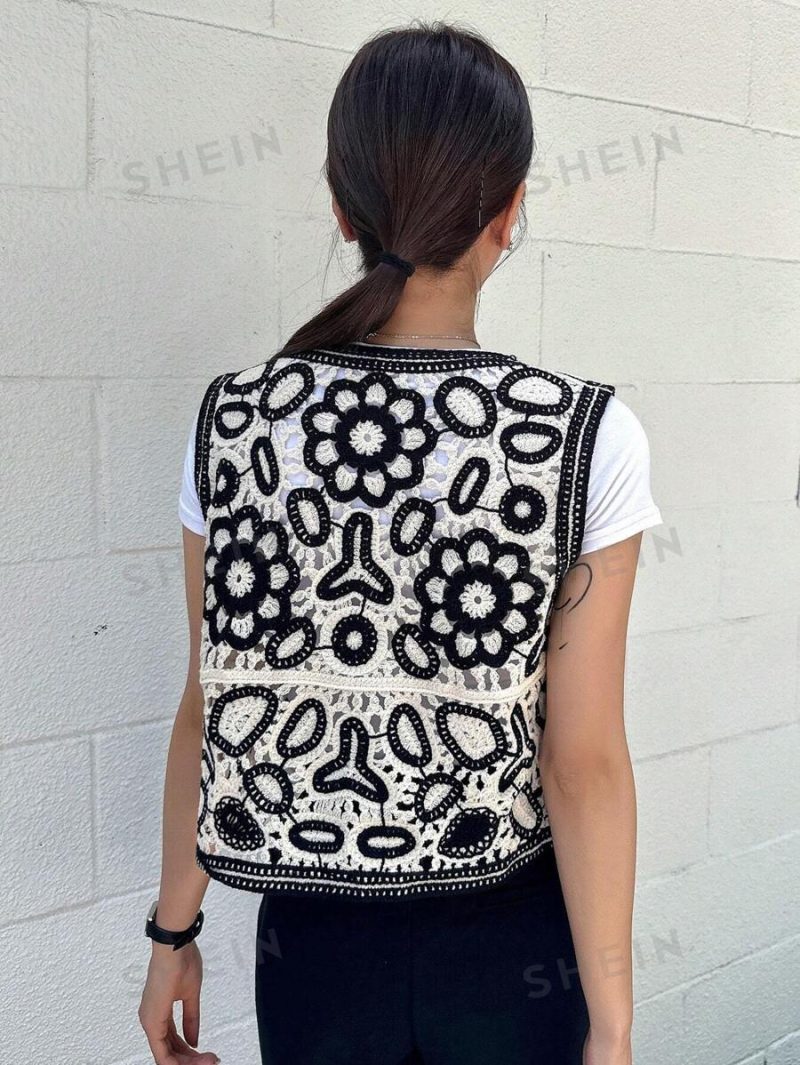 Women’s Summer Elegant Button Embroidery Vest - Image 5