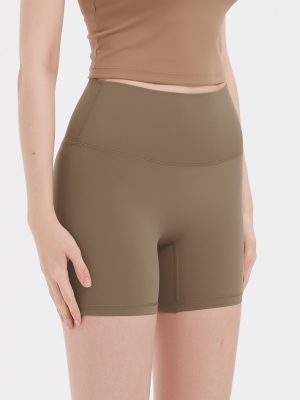 Peach High Waist Yoga Shorts – Hip Lifting Tights for Summer Training & Running