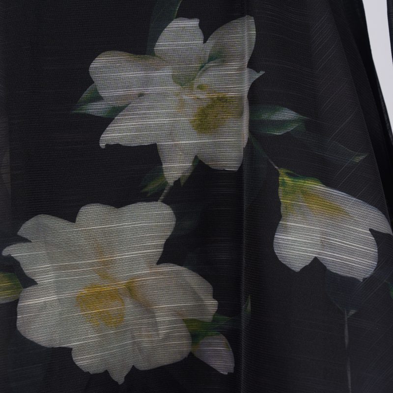 Three-Dimensional Floral Lace-Up Print Dress - Elegant & Sweet - Image 7